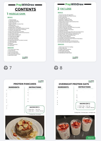 High-Protein Meal Prep Recipes Muscle Gain & Fat Loss Ebook